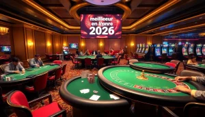 Vivez l'excitation au meilleur casino en ligne 2026 avec des joueurs profitant de jeux de cartes et de la roulette.
