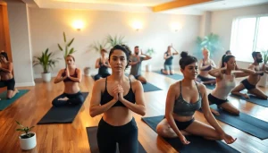 ホットヨガおすすめを紹介する多様な人々が一緒に練習しているホットヨガスタジオのセッション