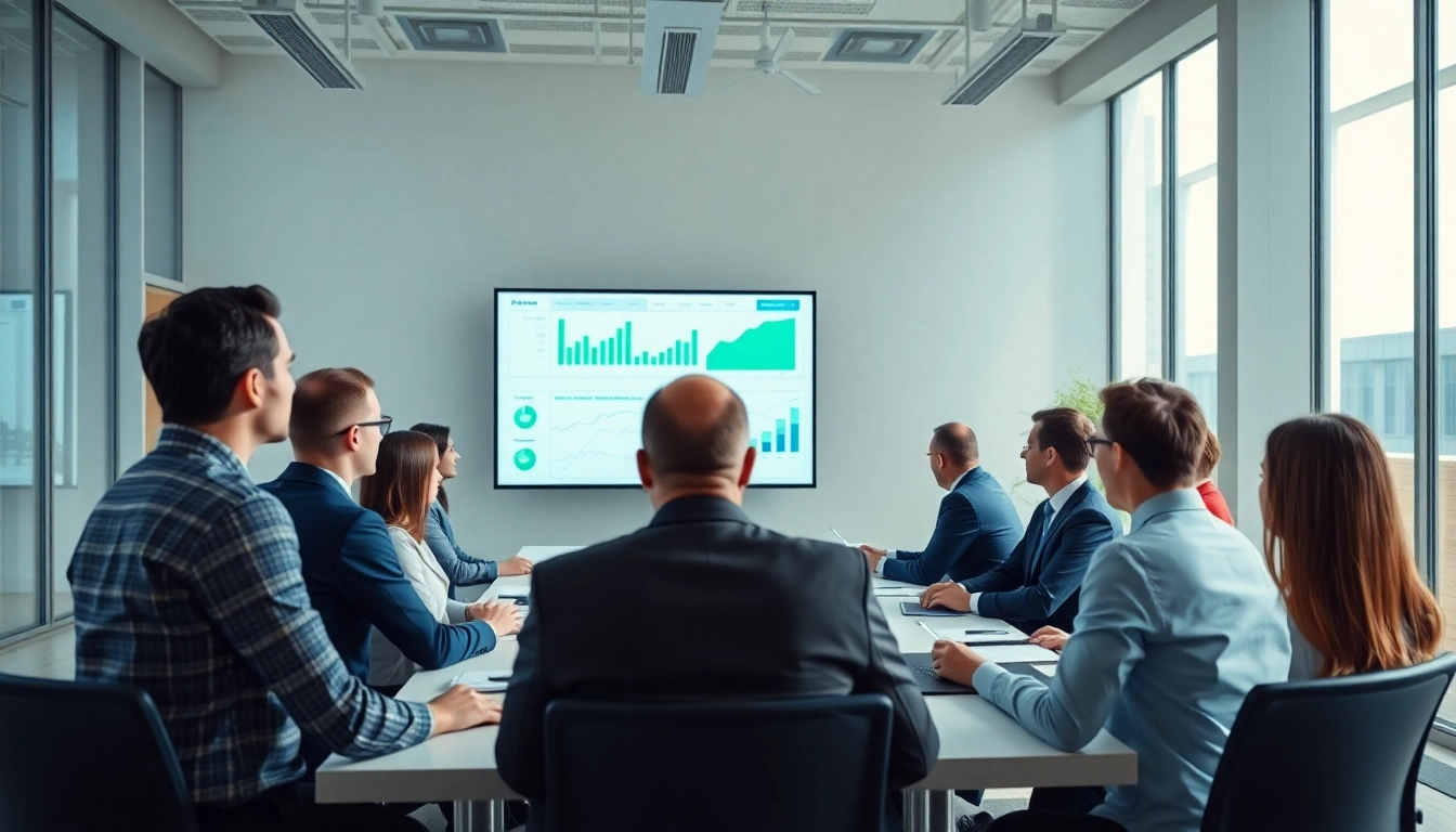 Engaged professionals discussing competitive intelligence faqs during a business meeting.