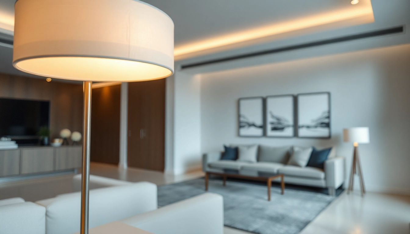 Sleek Illumination in a modern interior space highlighting minimalist elegance.