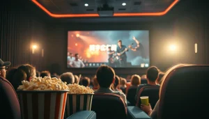 ดูหนัง ที่หน้าจอขนาดใหญ่ในโรงภาพยนตร์ พร้อมผู้ชมทำกิจกรรมร่วมกัน