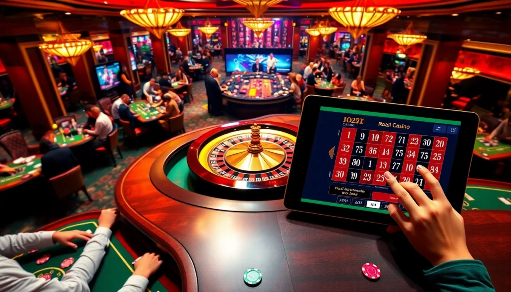 Vivez l'excitation au meilleur casino en ligne 2026 avec une roue de roulette captivante et des jetons colorés.