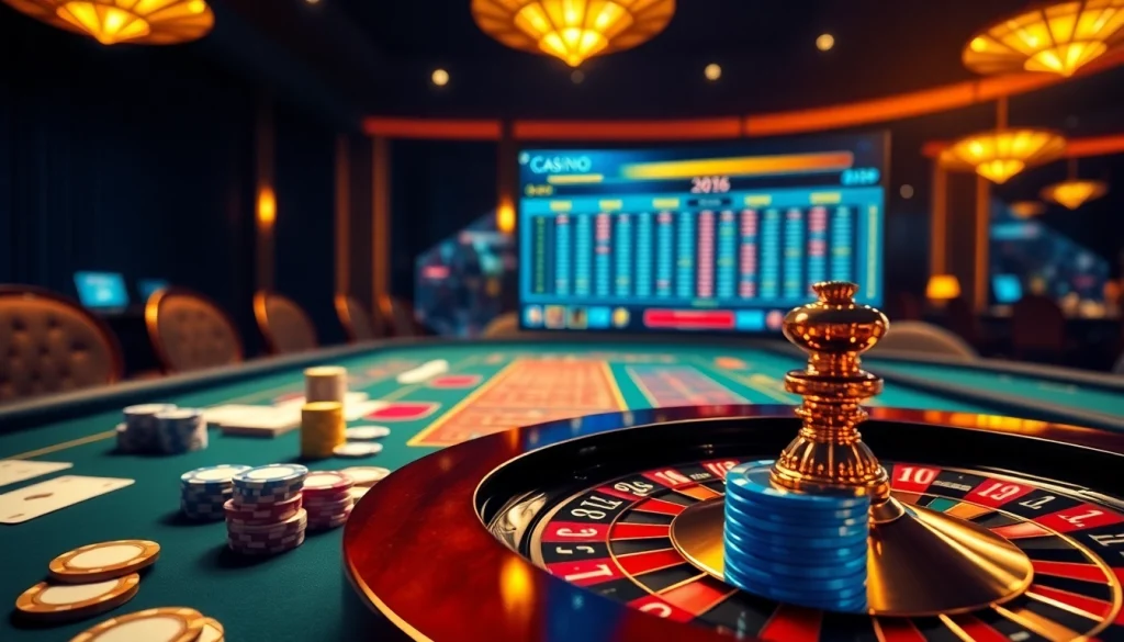 Vivez l'excitation au meilleur casino en ligne 2026 avec des tables de jeu vibrantes et des roues de roulette.