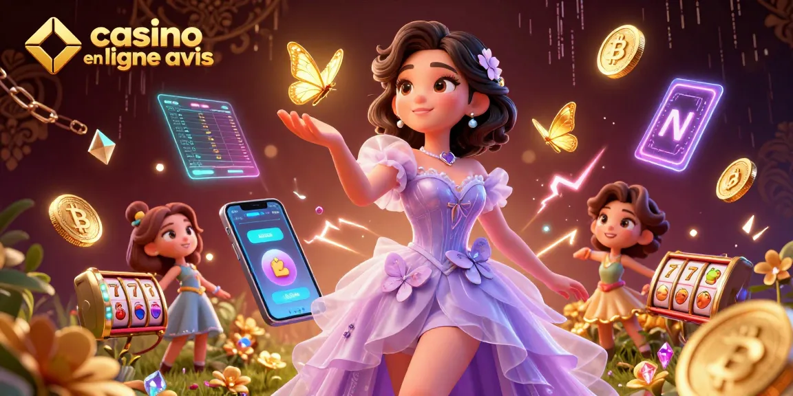 Scène captivante de casino en ligne avis mettant en vedette une élégante dame asiatique au milieu d'éléments de jeu vibrants.