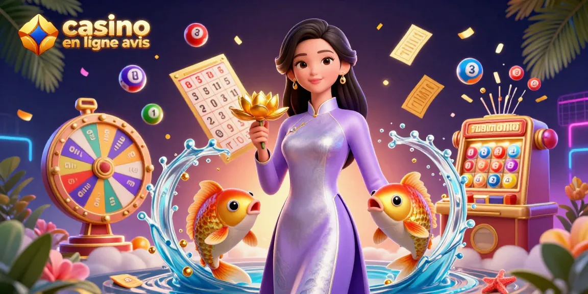 Profitez d'une magnifique représentation des avis de casino en ligne présentant des éléments dynamiques de loto et de prix dans une illustration 3D époustouflante.