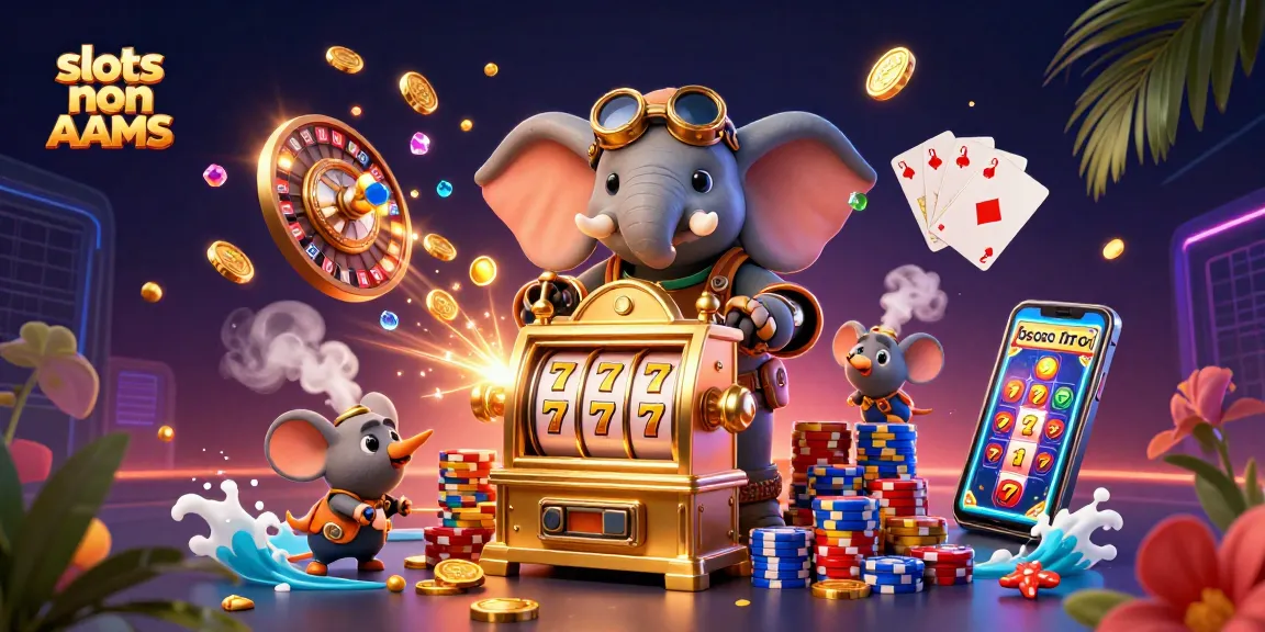 Vinci in grande con le slot non AAMS in un'avventura casinò vibrante con un elefante steampunk.