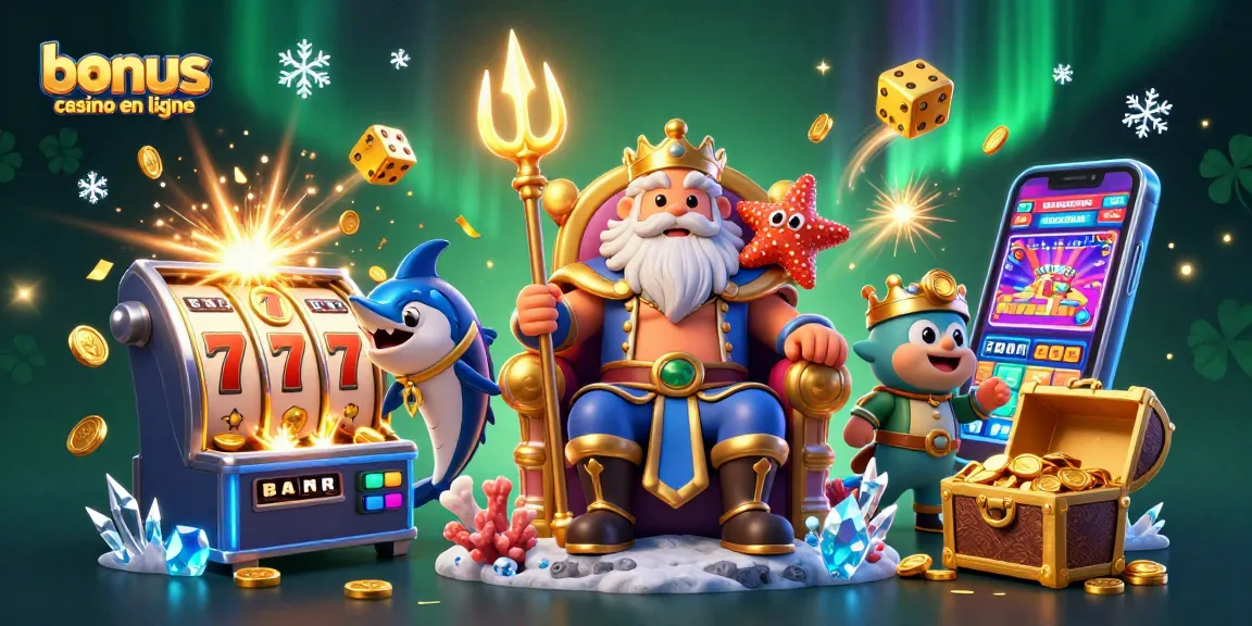Profitez d'un bonus casino en ligne avec Neptune et des machines à sous débordant de pièces.
