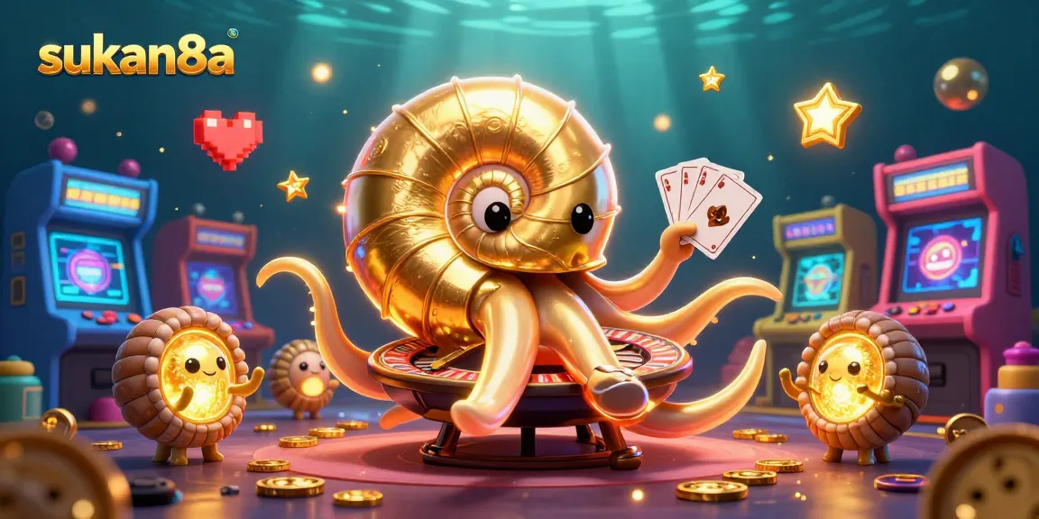 Engage in thrilling games at sukan8a with a vibrant casino atmosphere illustration capturing essence.