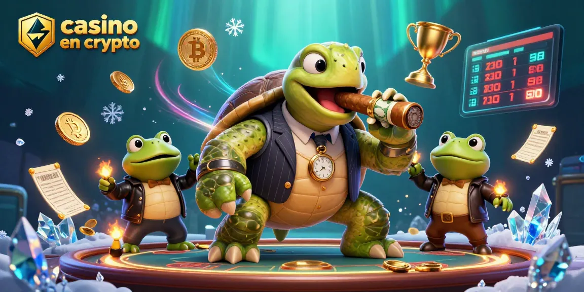 Plongez dans l'univers du casino en crypto avec cette illustration captivante.