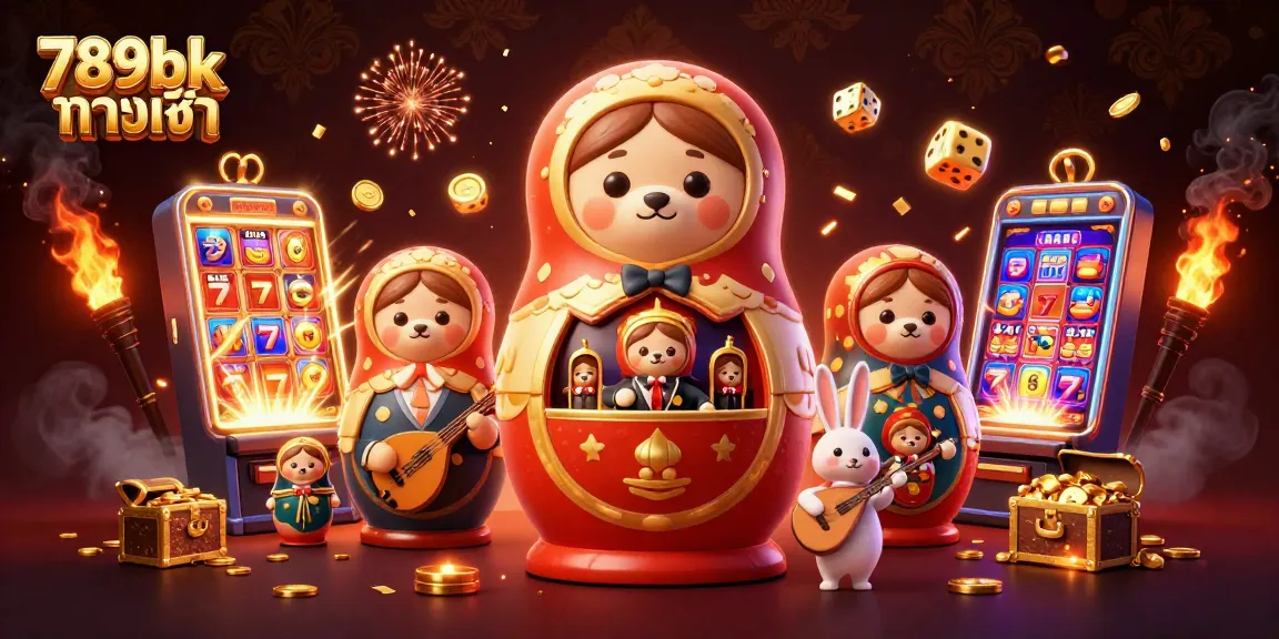 Experience excitement with 789bk ทางเข้า as cartoon bears and a rabbit light up the casino world.