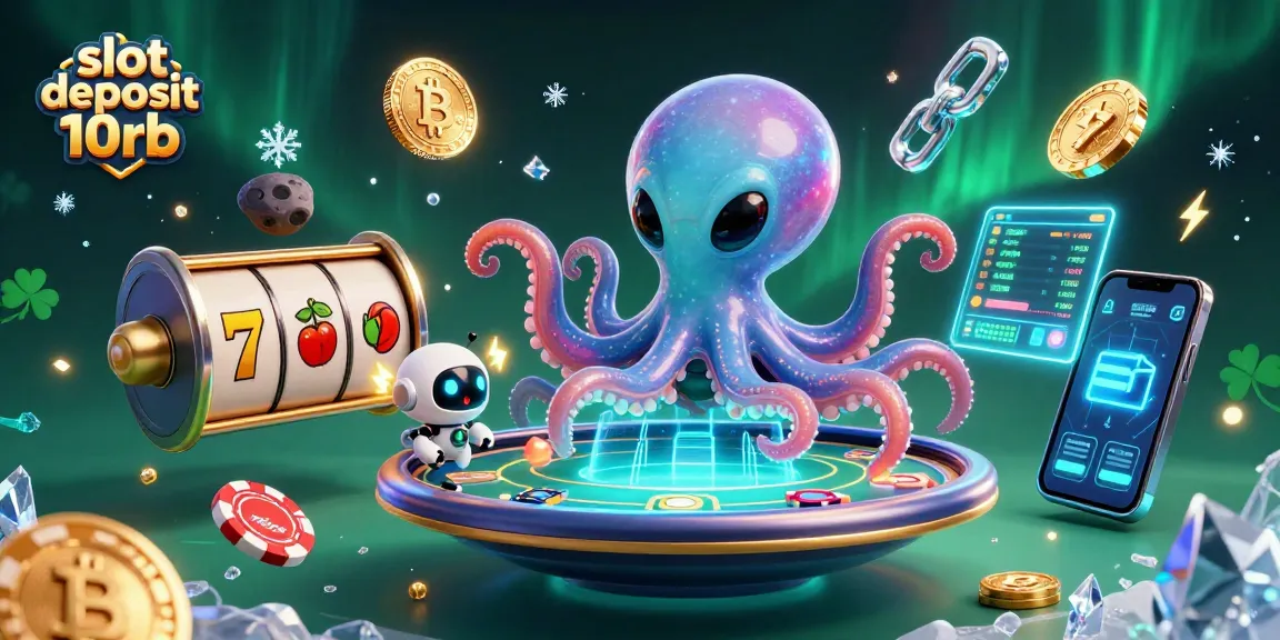 Experience thrilling gameplay with slot deposit 10rb as an alien octopus spins holographic reels.