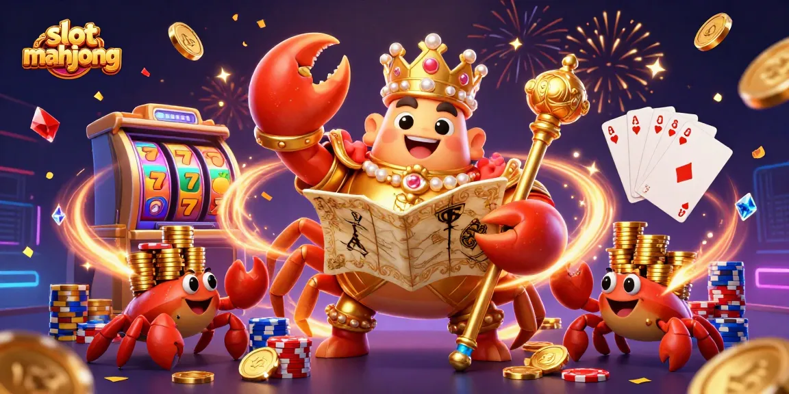 Engage in slot mahjong excitement with vibrant characters amidst a dazzling casino scene.