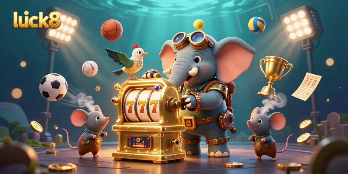 Experience luck8's thrilling gameplay with steampunk characters and dynamic sports elements.