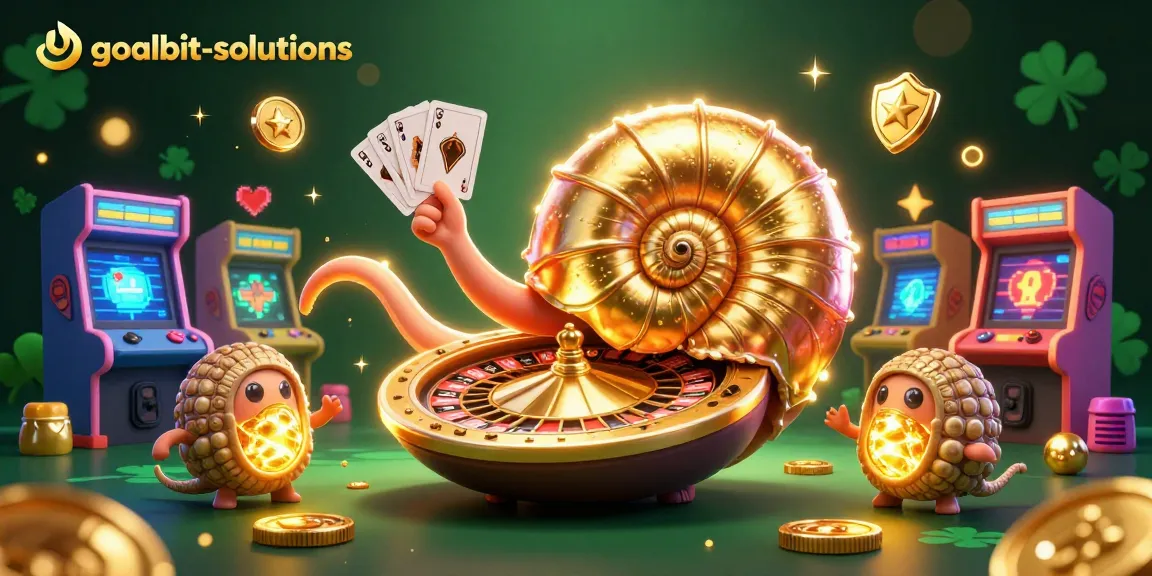 Mendorong keberuntungan di goalbit-solutions dengan nautilus raksasa dan elemen permainan kasino berkilau.